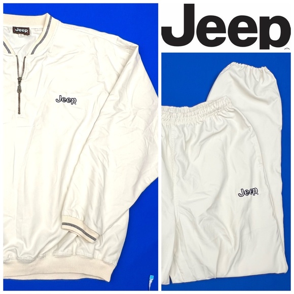 Jeep Other - VINTAGE |•JEEP•|Windbreaker Jacket Set Full Outfit: XL Jacket+L Pant